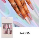 30pcs extra Long Lasting Soft Gel Nail Tips Coffin press on nail with nail kit