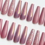 30pcs stylish ladies long Ballerina Press On Nails french tip nails